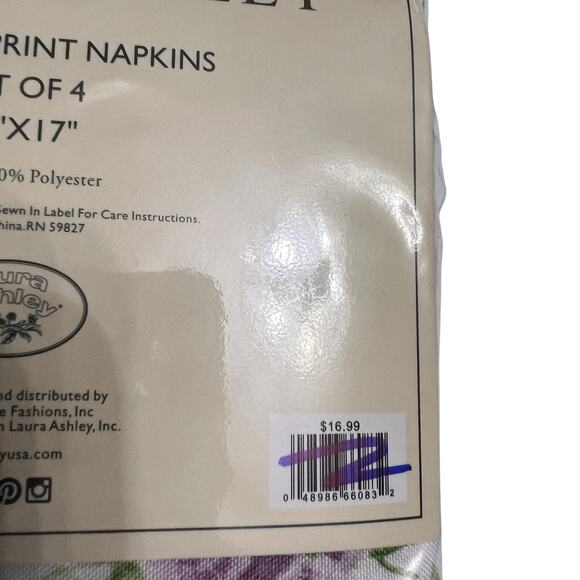 NWT Vintage Set Of Laura Ashley Keighley Print Napkins - Picture 5 of 6